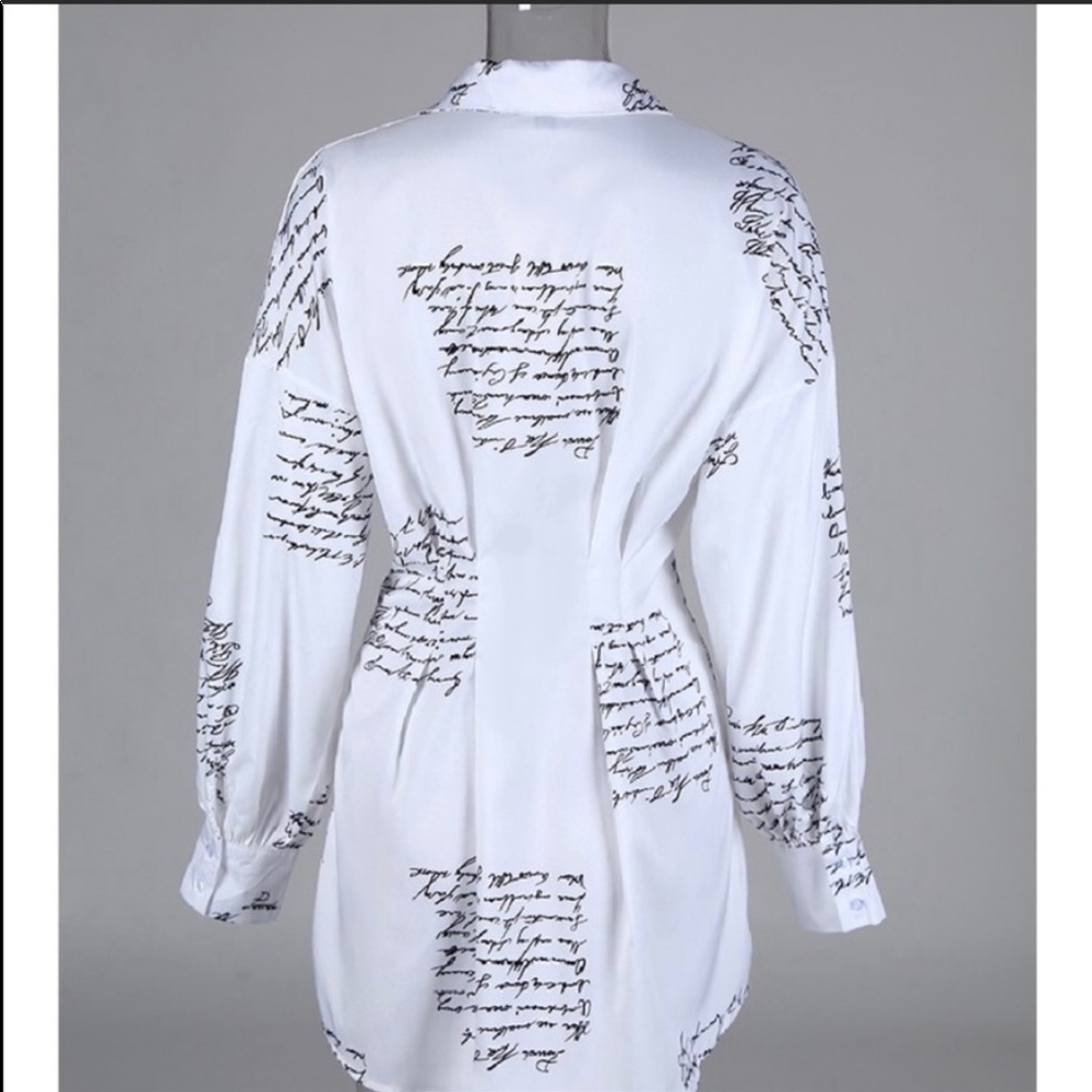 HP 🌟 RESTOCKED ~ Sexy White Letter Print Dress - Picture 7 of 11